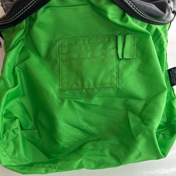 Nwot Vintage Tommy Hilfiger Satchel/Handbag in Black and Green Lining - Picture 10 of 13